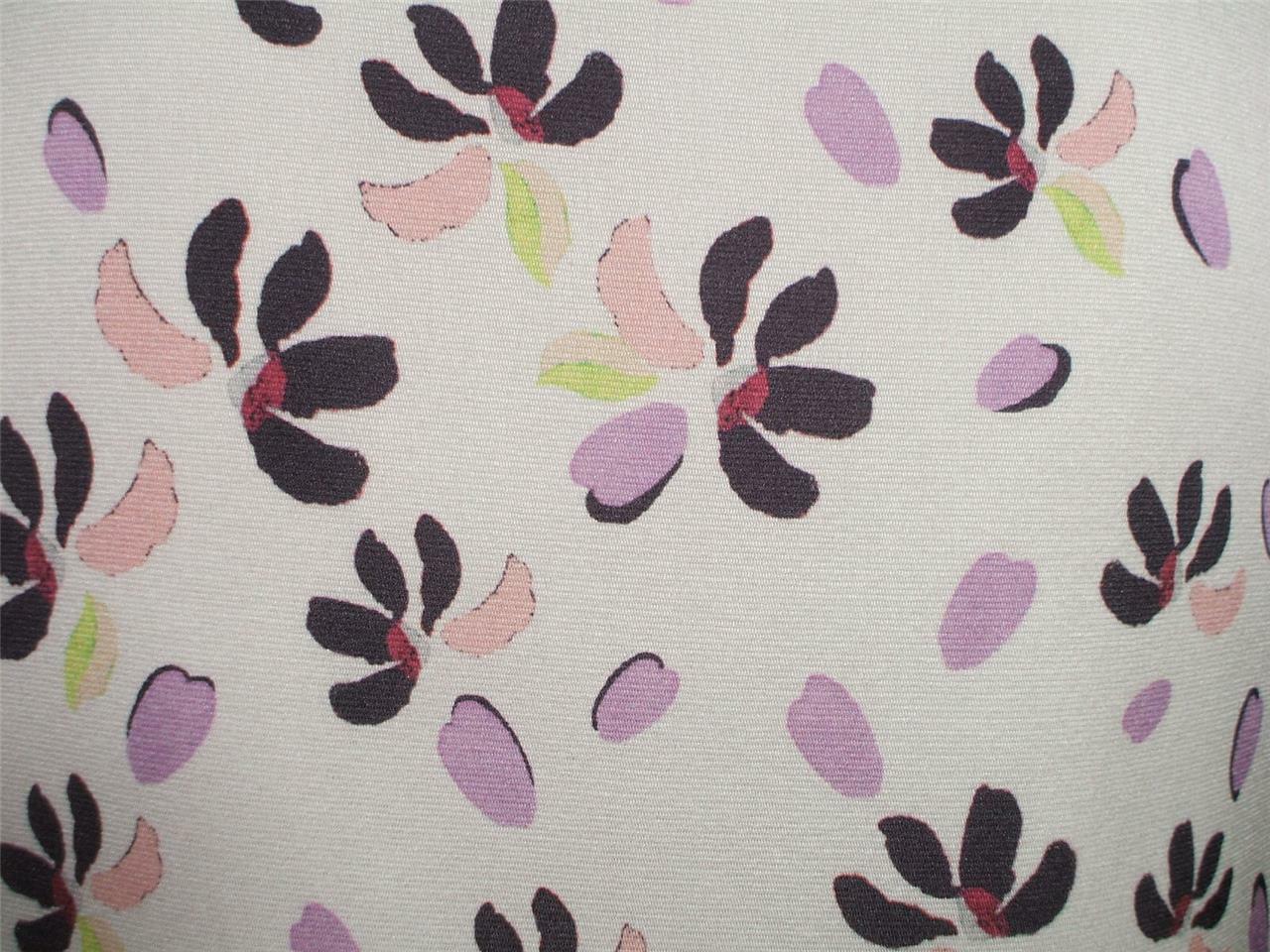 NWT ST. JOHN Knits Geranium Petals Print Stretch Silk Crepe Dress sz 16 $995