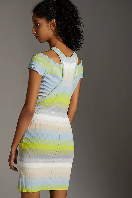 Anthropologie Daily Practice Knit Tuvalu Sweater Dress Set 2 Piece M NWT Sky