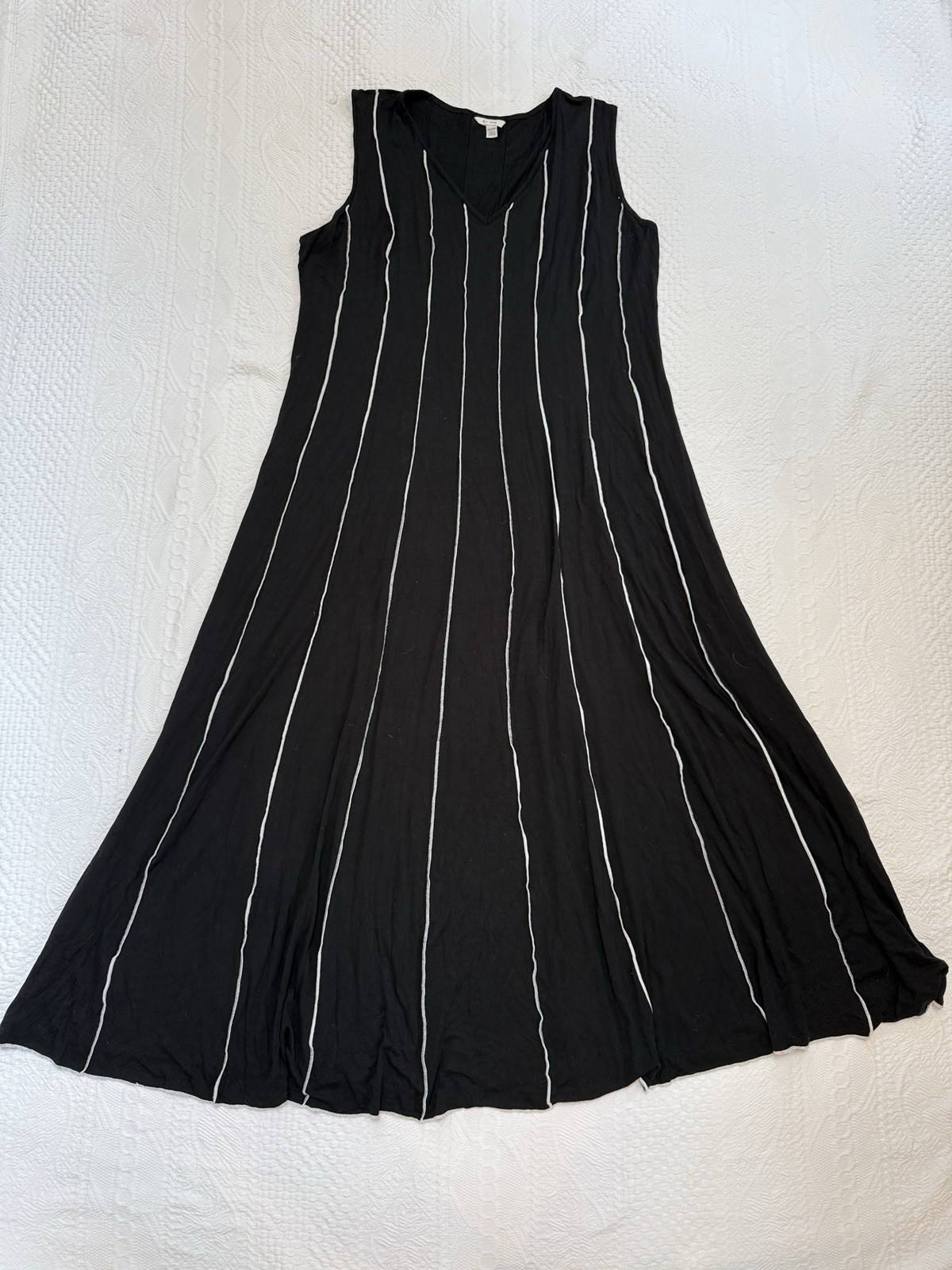 C Est 1946 Dress Black White Piping Sleeveless Women’s 22 24W Cato