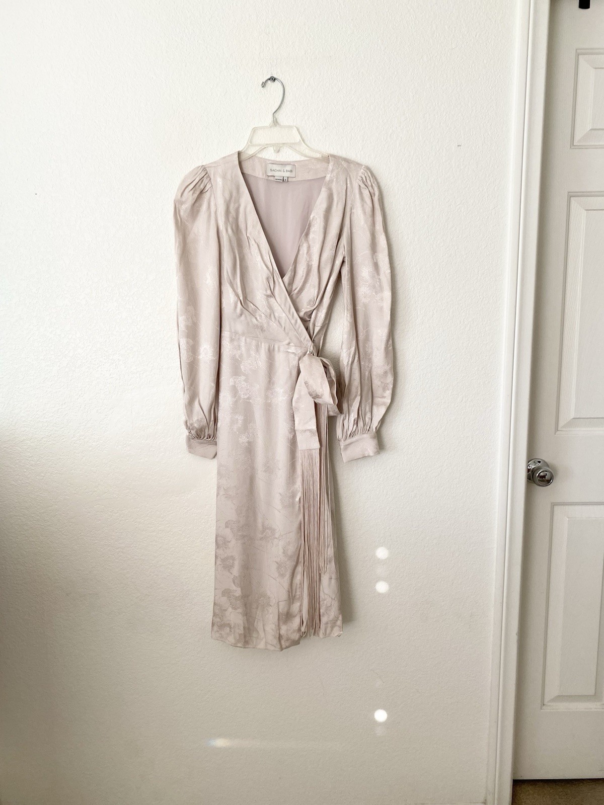 Sachin & Babi Rhea Jacquard Pearl Wrap Dress