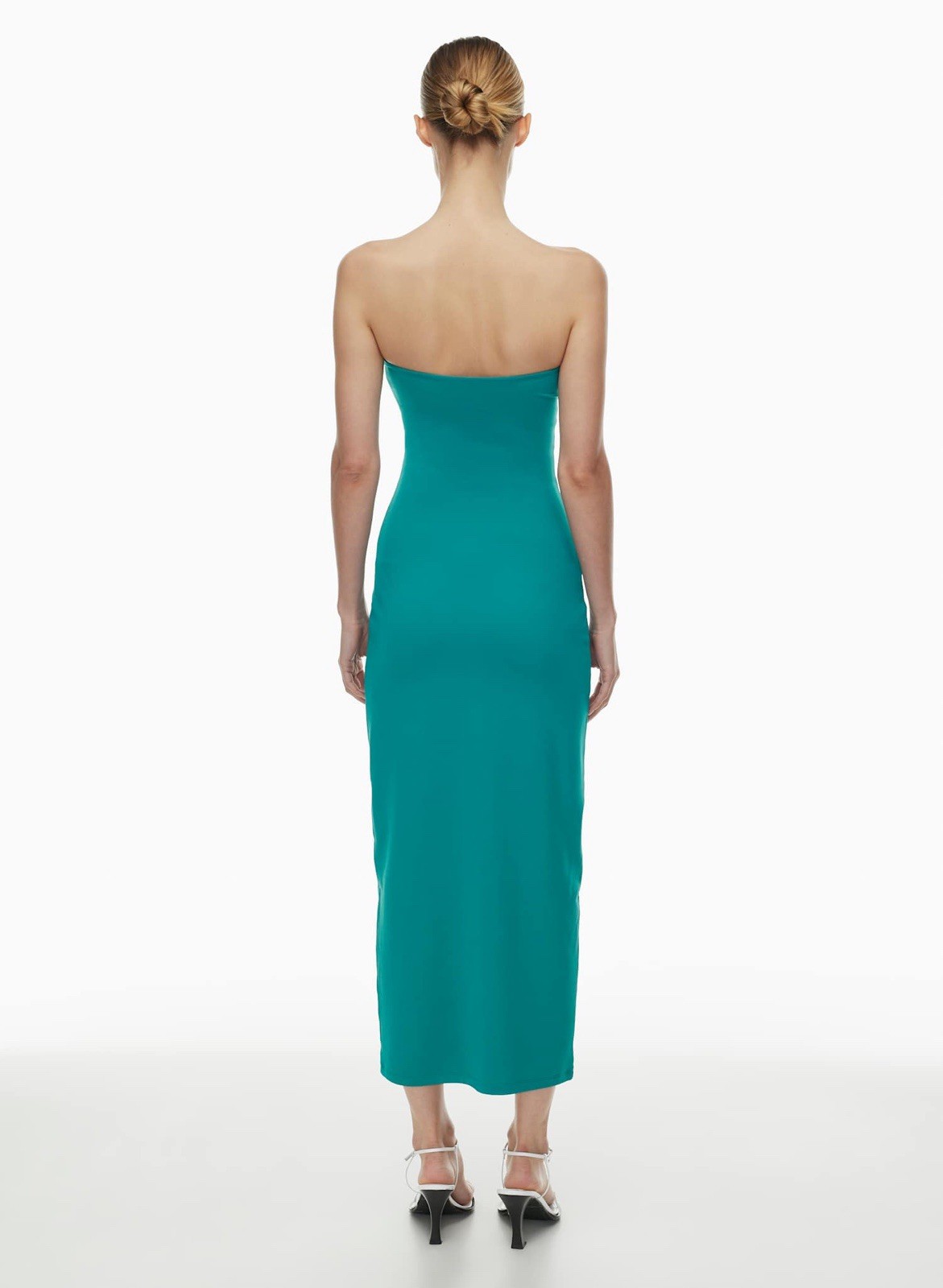 Aritzia Original Contour Enrapture Maxi Tube Dress In Oxidized Teal In Medium