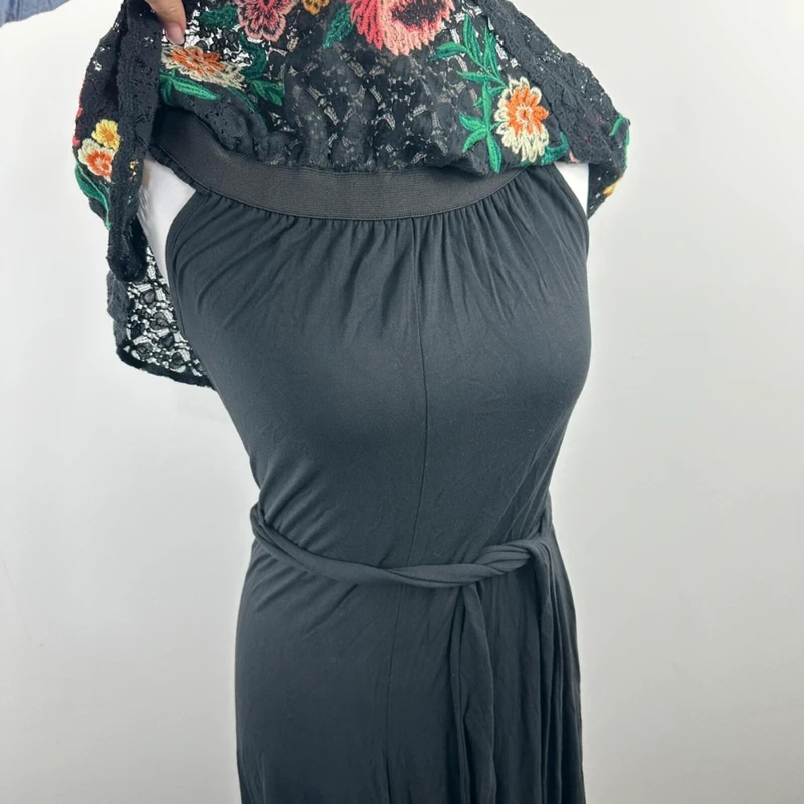 Per Una M&S off the shoulder maxi dress women’s size 12 black floral