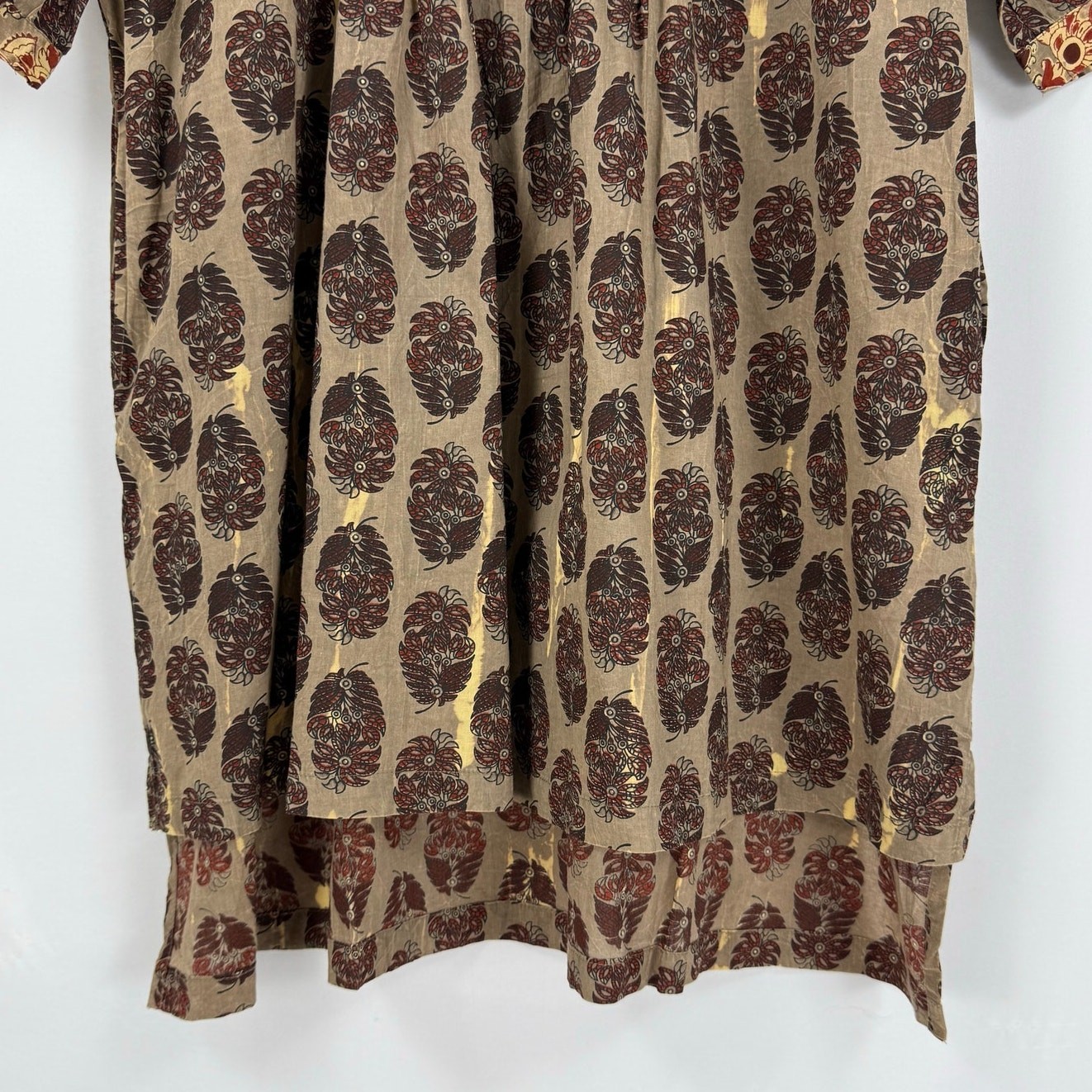 Jaded Gypsy Boho Pintuck Tunic Shirt Dress Women’s Small Large Brown