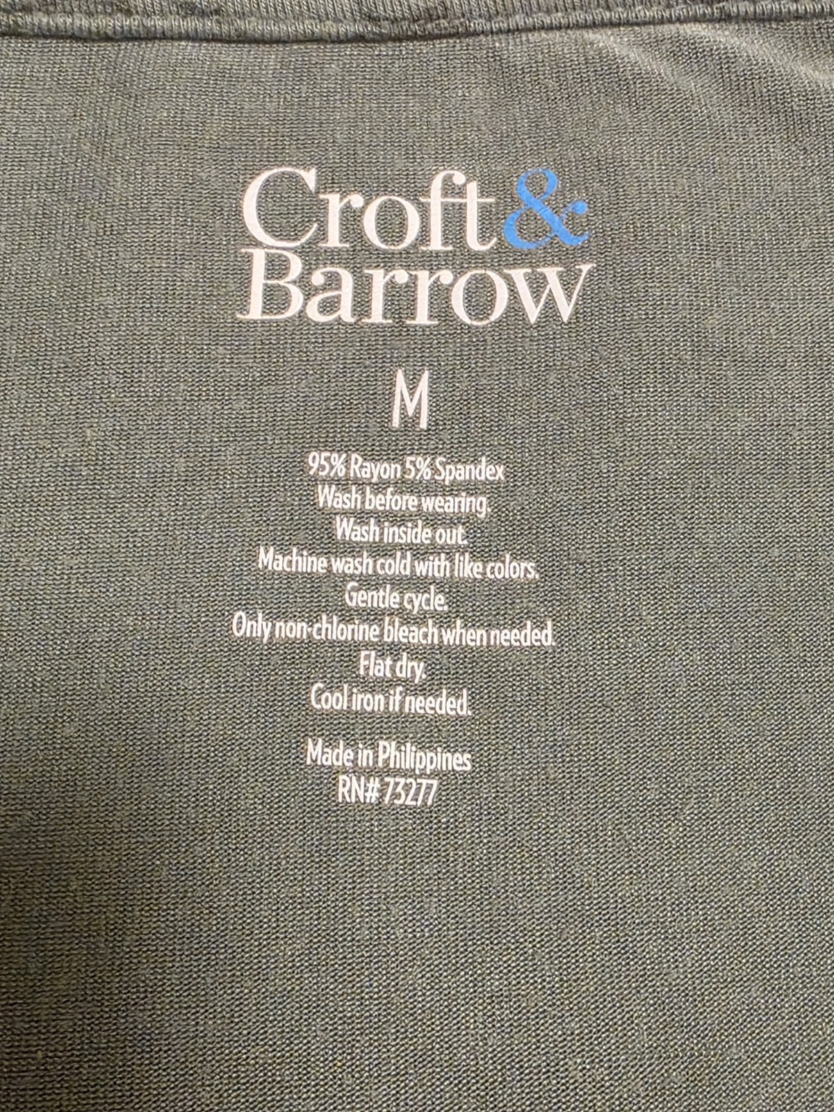 Croft & Barrow M Olive GreenFloral Knit Sleeveless A-Line Knee Length Dress