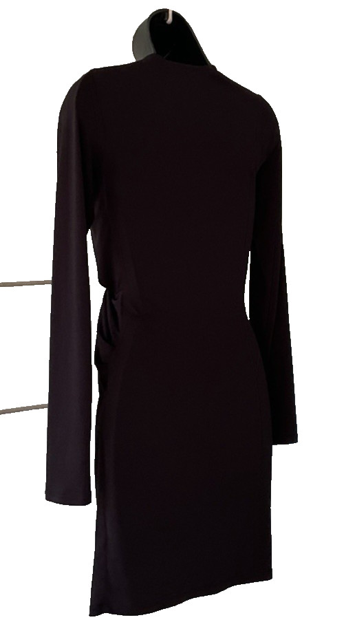 Forever 21 Black Knot Front Long Sleeve Bodycon Mini Dress Womens Size S