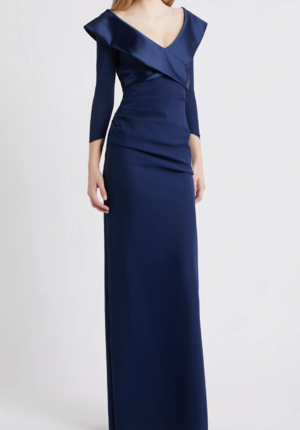 NEW, Chiara Boni La Petite Robe Suli Ra Wrap Front Column Dress Sz 46 #MD2011