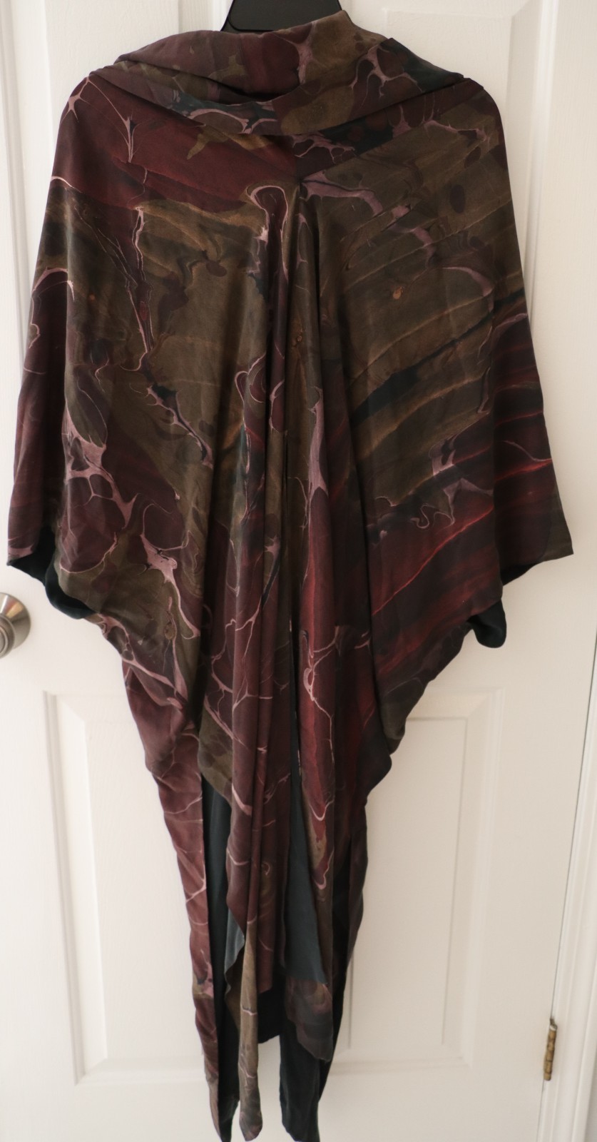 RUBY MOON 100% Silk Duster Long Dress Kimono Style Overlay Multi-Color Plus Size