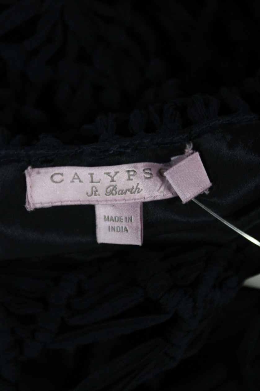 Calypso Saint Barth Womens Dark Blue V-Neck Maxi Blouson Dress Size XS