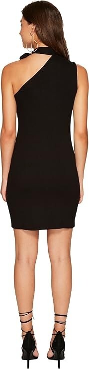 1.STATE Womens One-Shoulder Bodycon Dress, Black, XL
