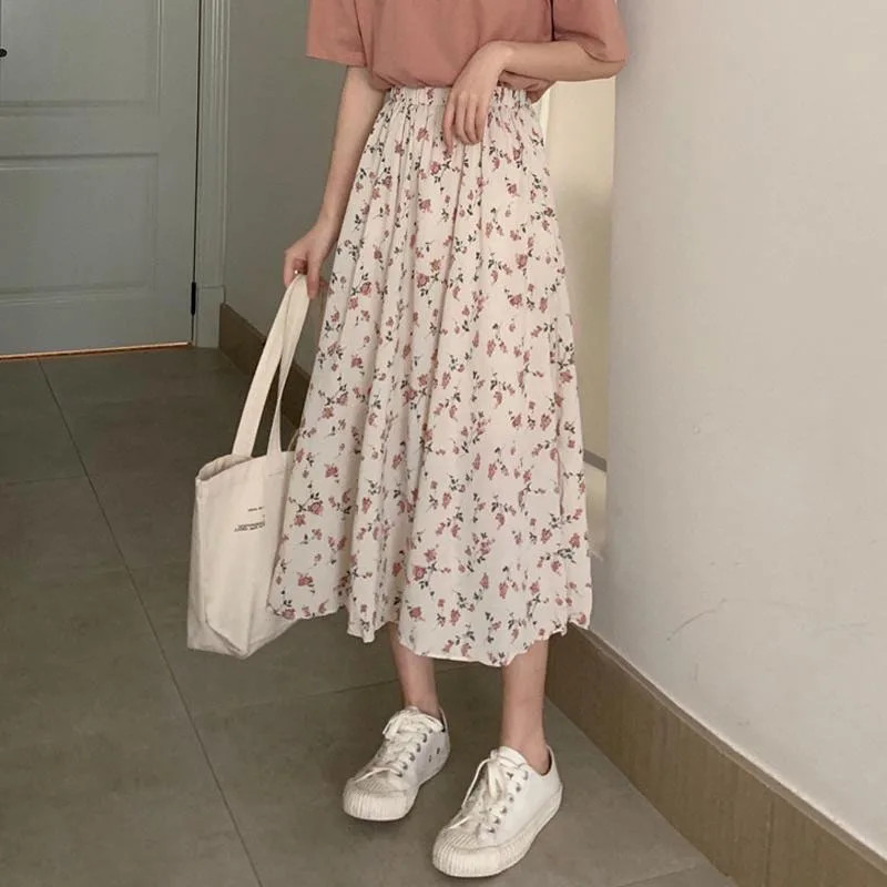 New Spring Summer Fashion Ball Gown Long Skirt Women Elegant Regular Fit A-line