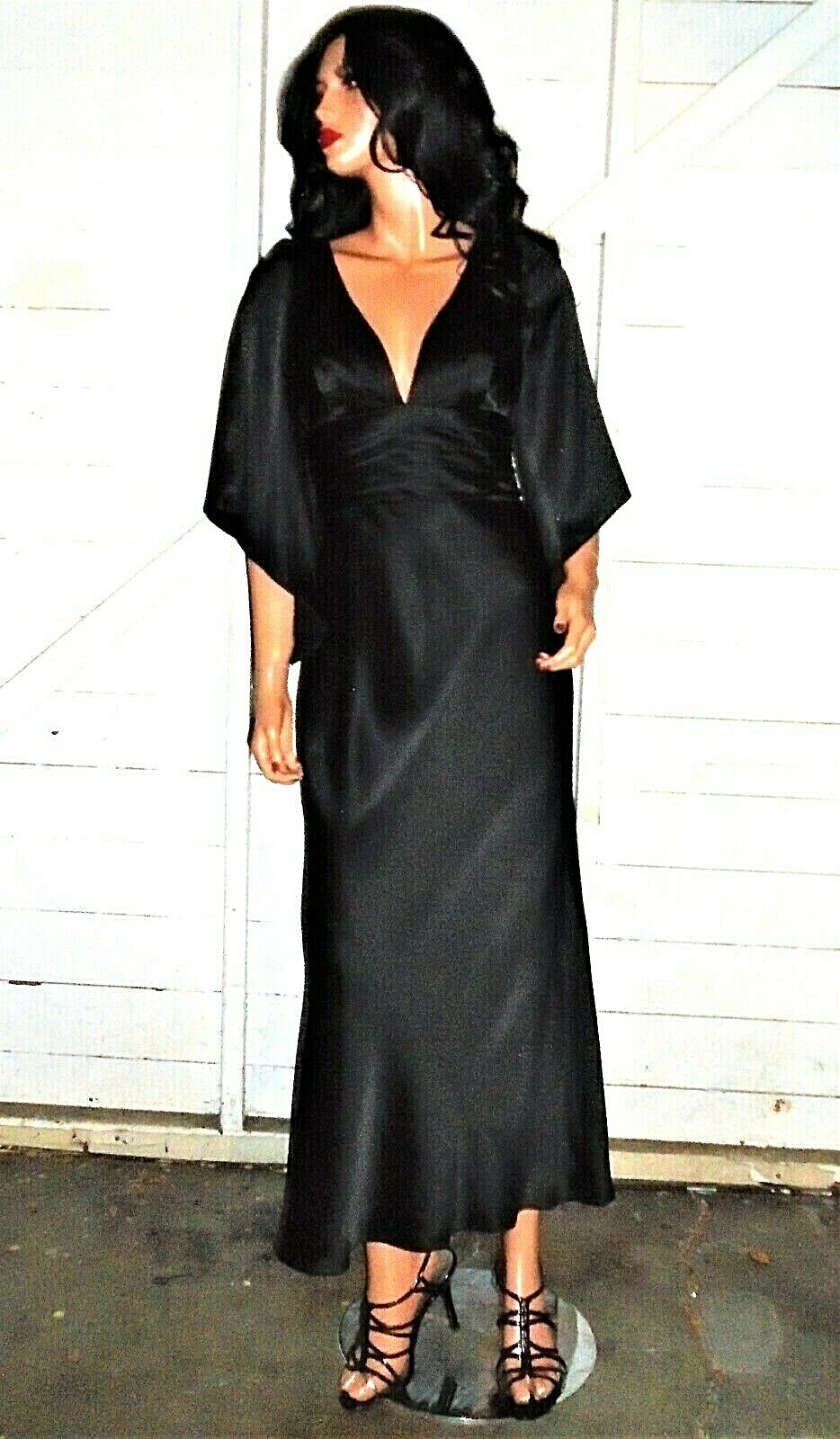A.B.S. Collection Black Cocktail Maxi Dress 6 NWT $415