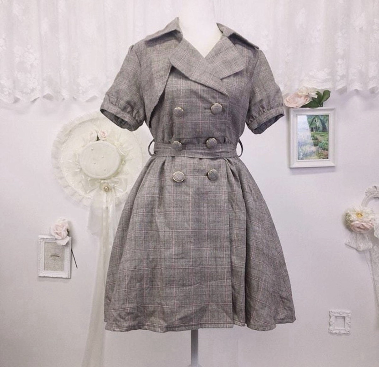 My Melody x Liz Lisa Lizmelo Trench Coat Dress Tan Brown Pre-Owned US SELLER! 🎀