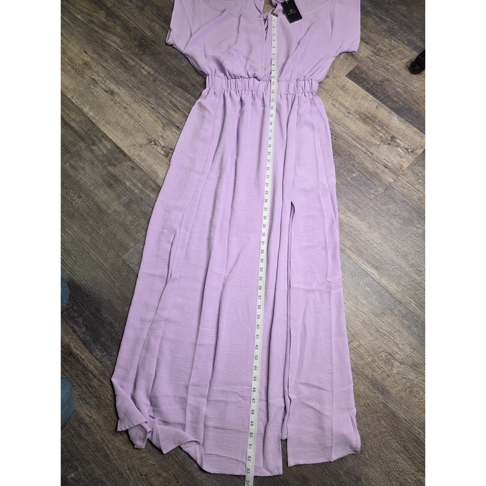 DEEPSELF Womens Size S Lavender Purple Maxi Dress Open Back Front Slit NWT