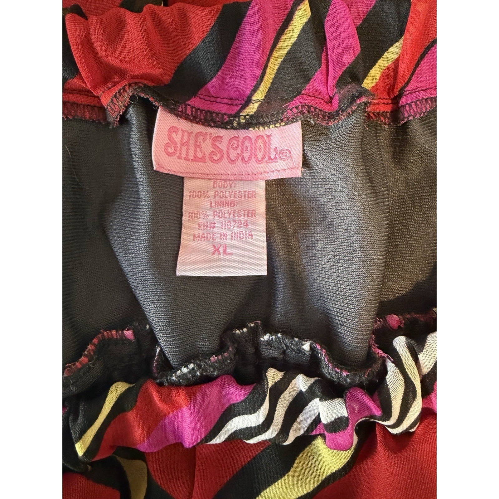 She’s Cool Striped Multi Color Strapless Sheer Lined Maxi Dress XL