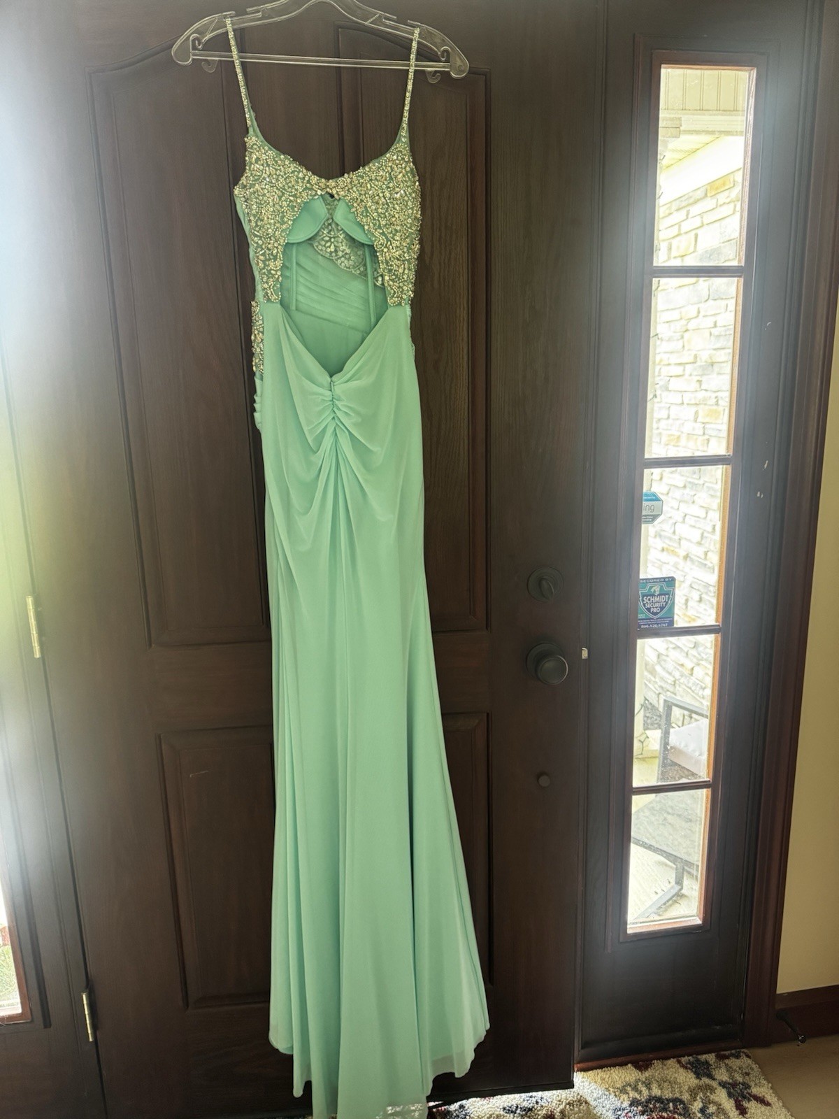 Ladivine by Cinderella’s Divine Mint Green Beaded Prom Dress. Size 0. New