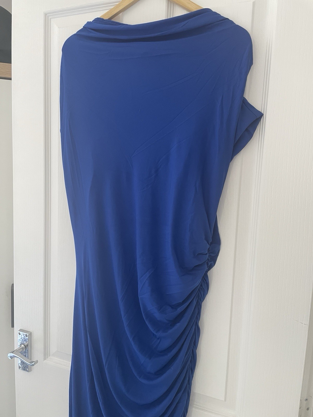 Joanna Hope Cobalt Blue Maxi Occasion Dress UK 18 BNWT Cowl Neck Ruched