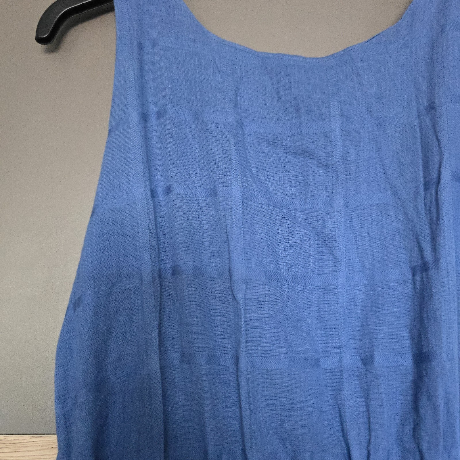New Look Blue Midi Sun Dress Open Back Size 16