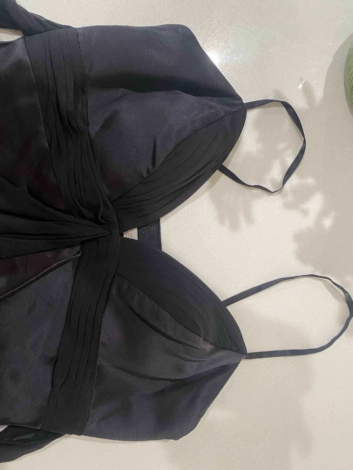 Gorgeous Black 100% Silk Cache Silk Dress/Gown Size 2 90s Corset Style Vintage