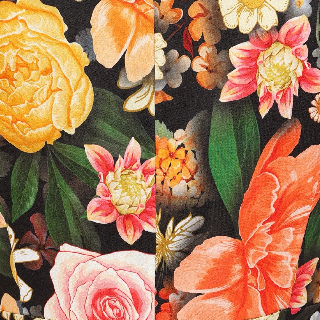 Unique Vintage Hearts & Roses Black Floral Cassidy Swing Dress, NWT!