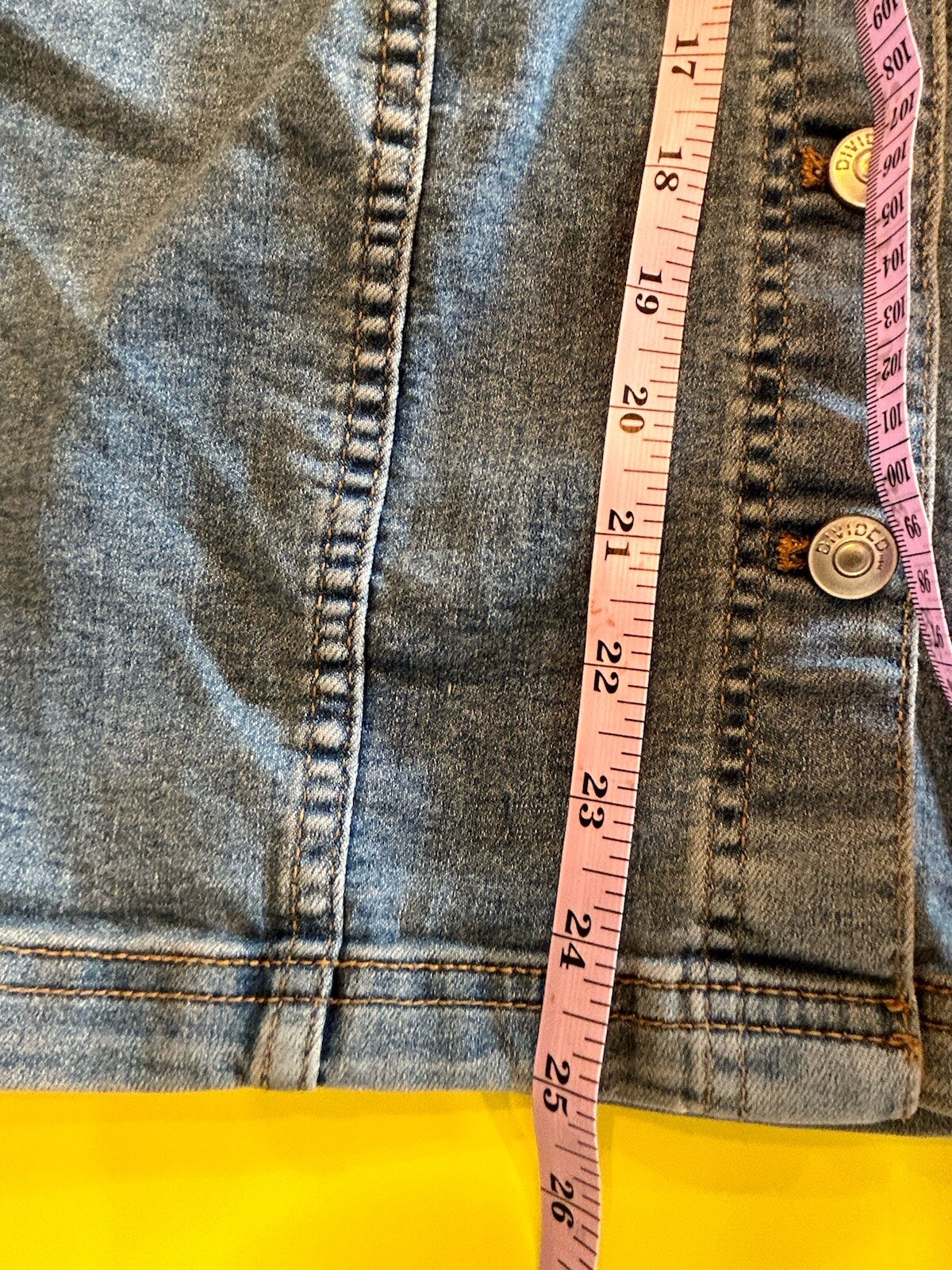 H&M Divided Denim Button Front Overall Dress Blue Jean Mini Fit Flare