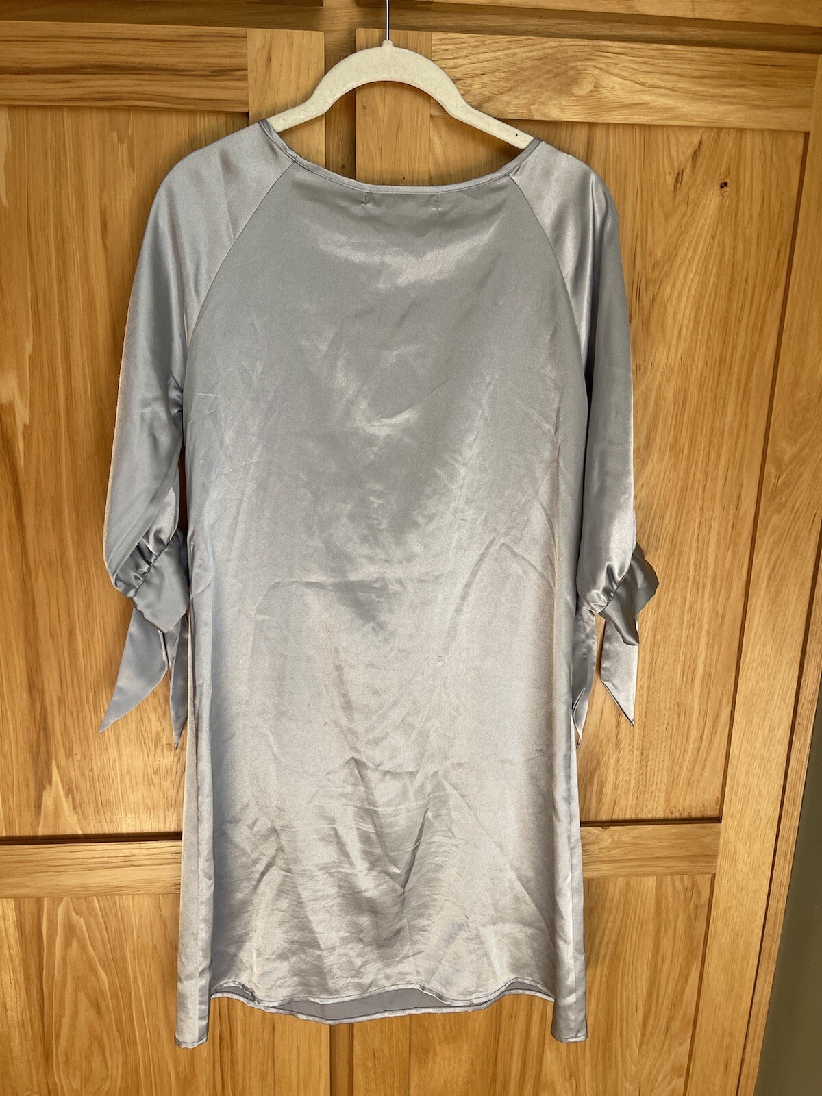 Sanctuary Clothing Vertigo Paris Silver Gray Silky Feel Dress NWT Women’s XS