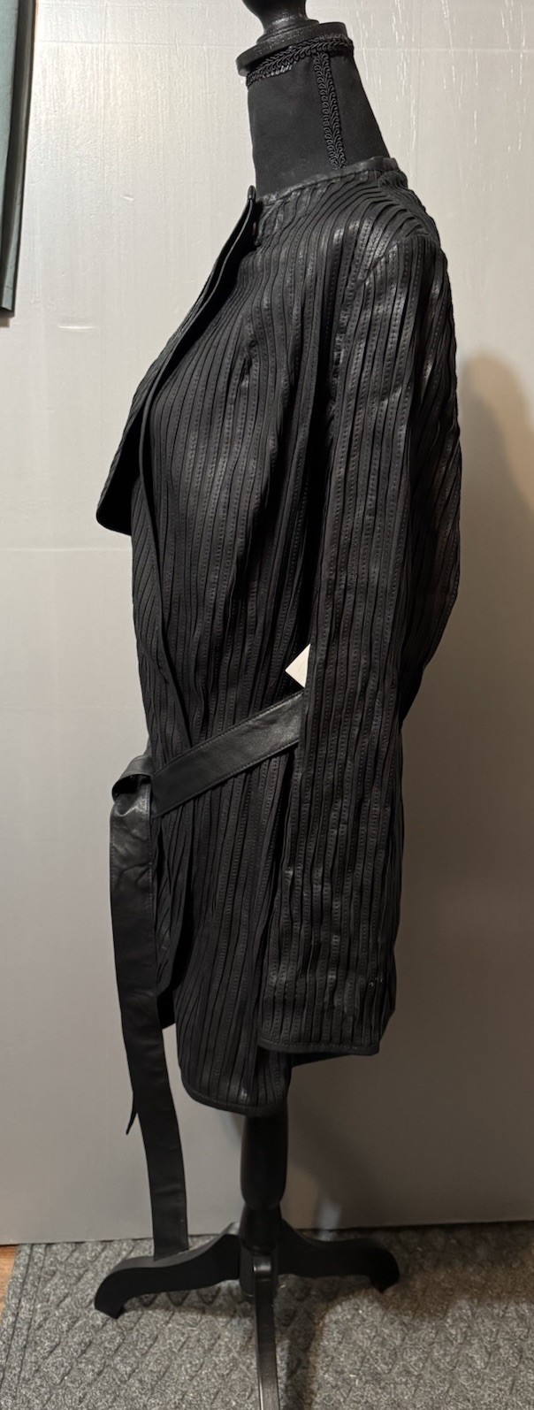Mark & James by Badgley Mischka Leather Dress SZ L Goth Renaissance Gladiator
