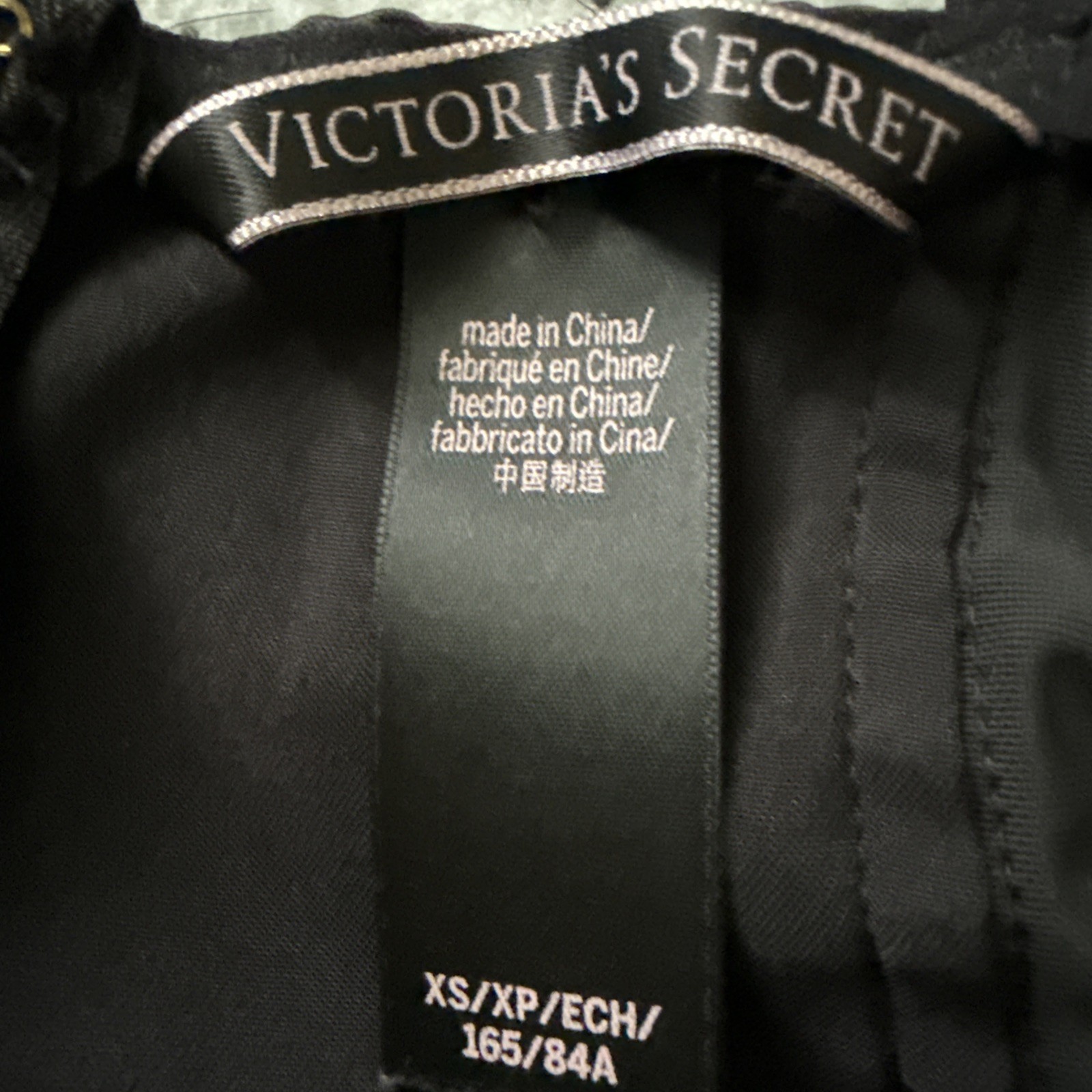 Victoria’s Secret Black Satin Bustier Underwire Slip Dress Gold Hardware Size XS