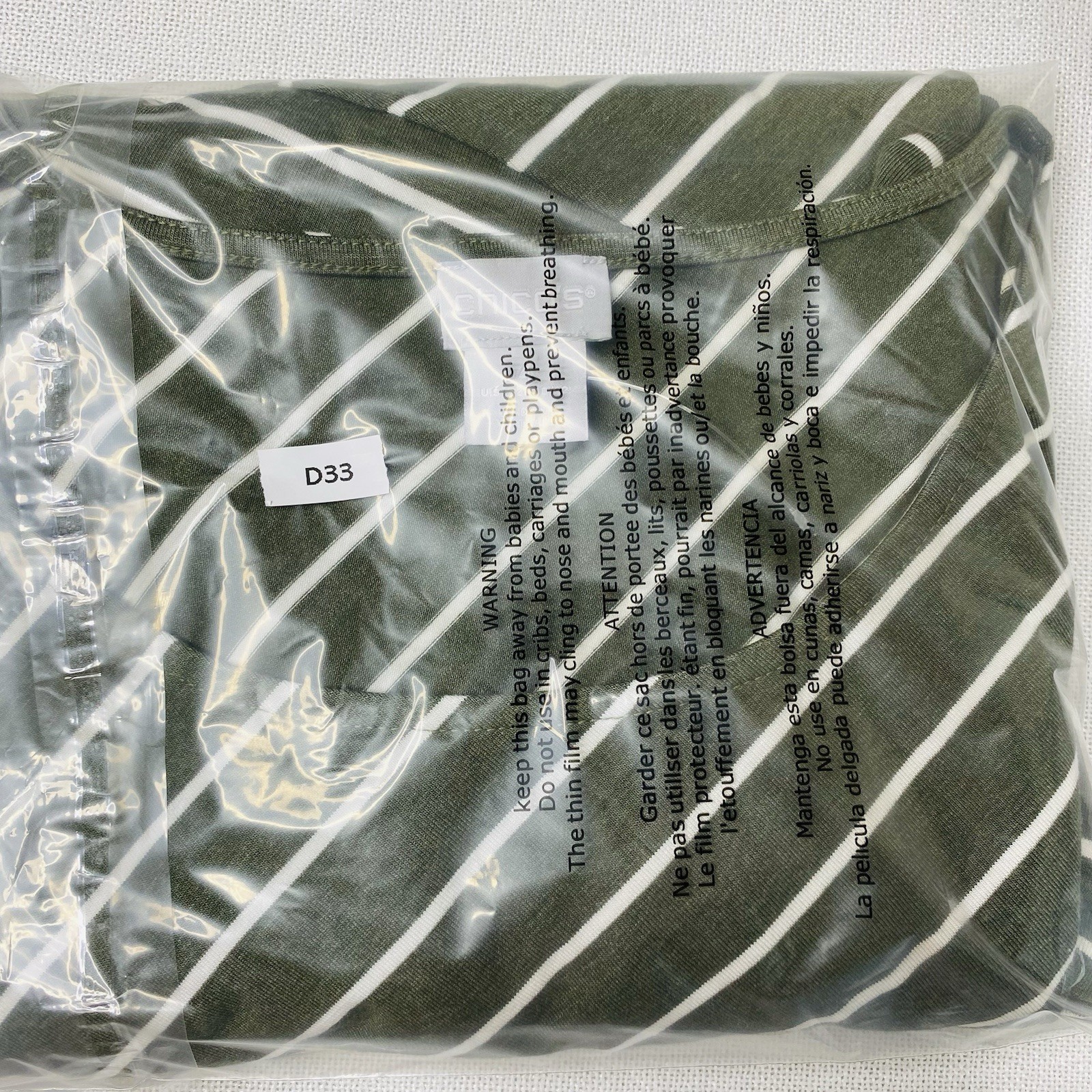 Chico’s Spliced Striped A Line Stretch Dress Sage Green White Size 4 U.S 20/22