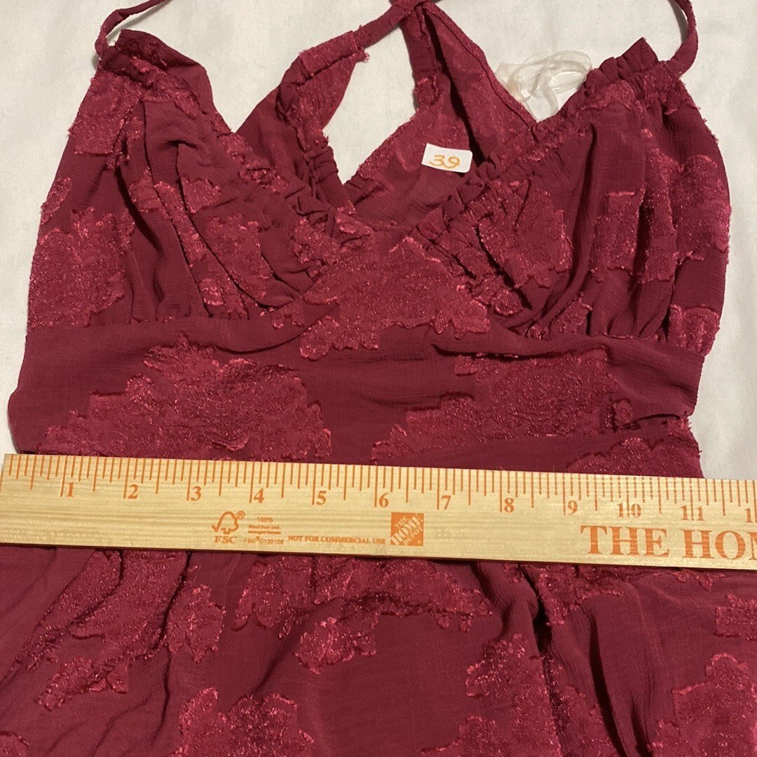 Wild Fable ~ Women’s Small Sleeveless Open Back Ruched TextureDress ~ Rose