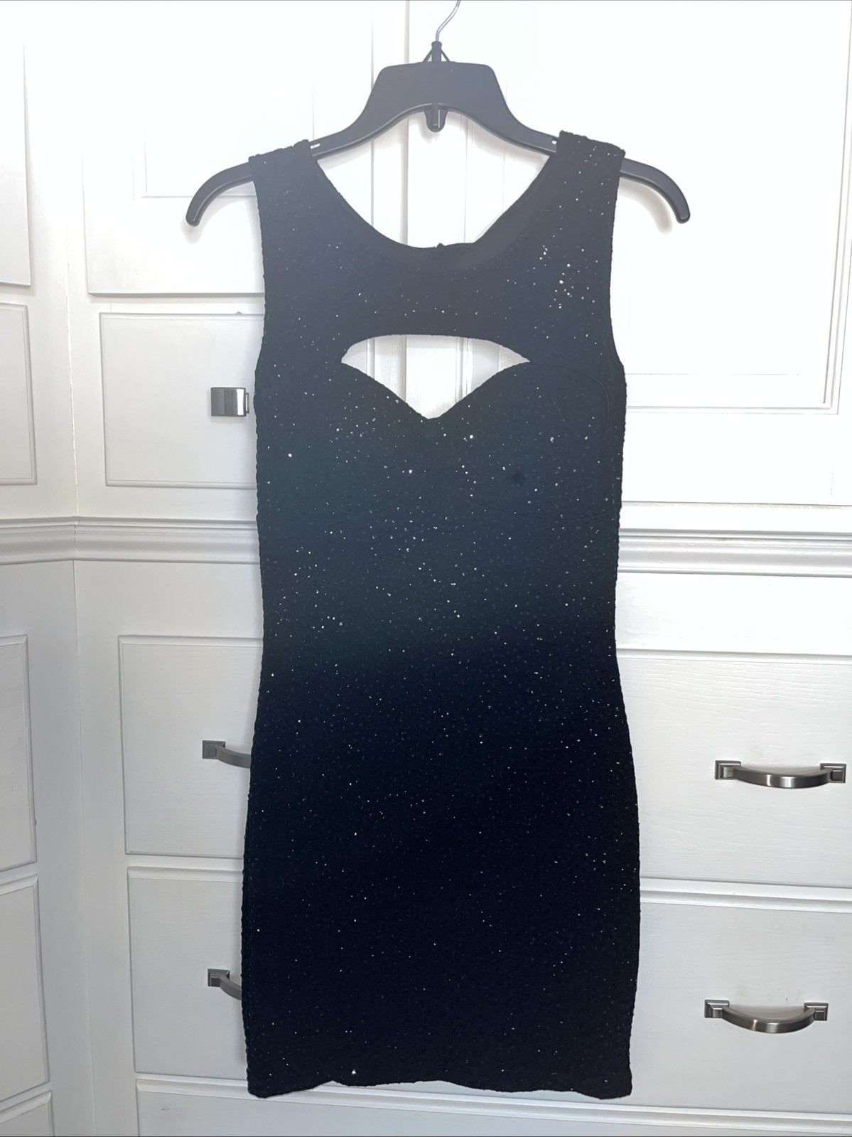 Vintage Deb Black Sequence Party Dress From 1990 S ￼