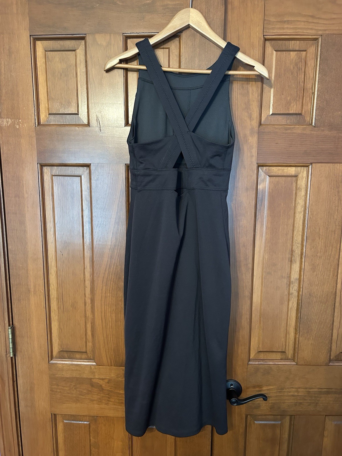 Athleta Gray Deep Breath Bralette Athletic Midi Crisscross Back Sheath Dress XS