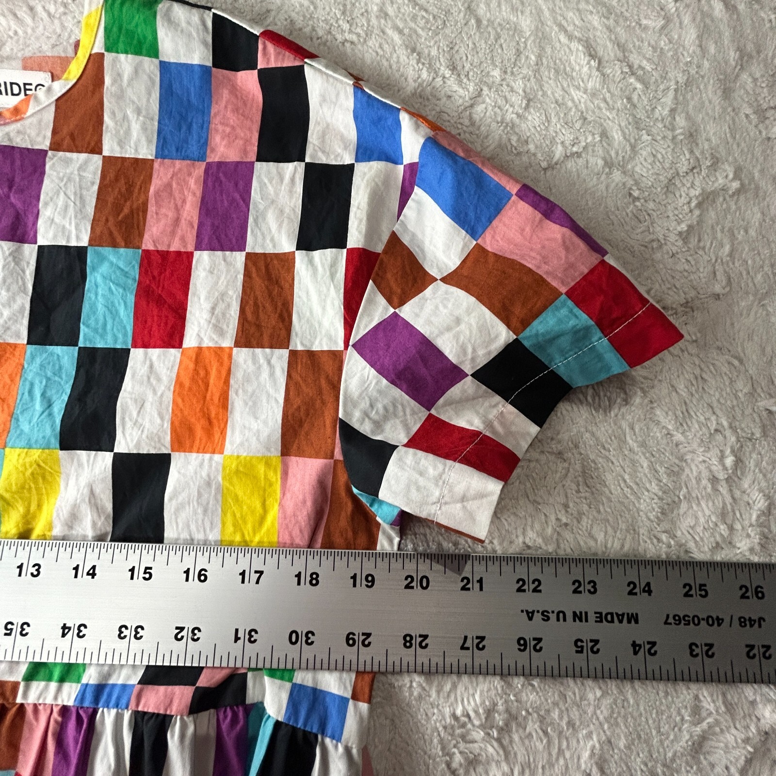Pride Target Multicolor Checkered Skater Dress Size Small Short Sleeve Casual