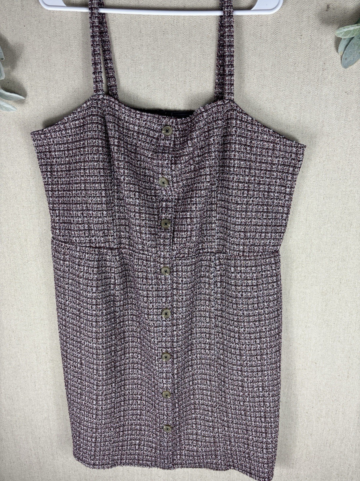 Lane Bryant Purple Tweed Button-Front Dress 18/20