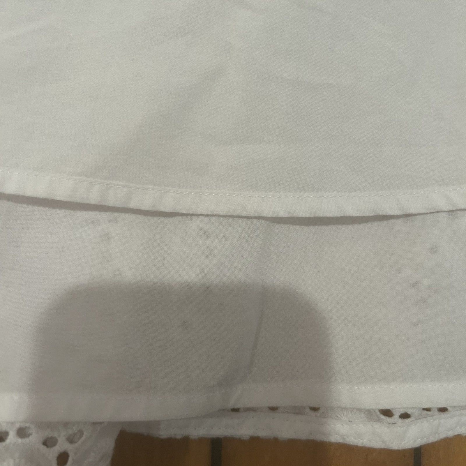 Eloquii White Eyelet Wrap Dress-Flutter Slv-Sz 28-Below Knee Length-Cottagecore