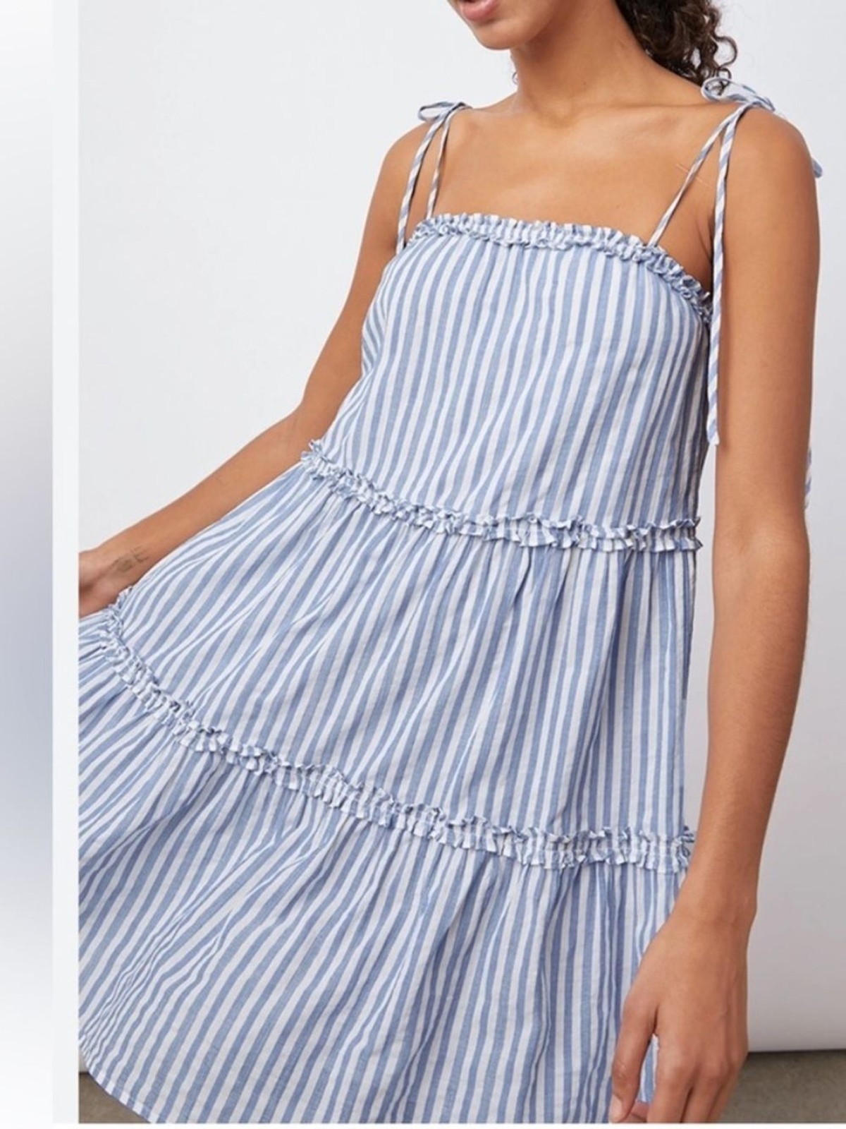 Rails Caralyn Lighthouse Striped Tiered MiniDress Coastal Beach Summer Coverup M