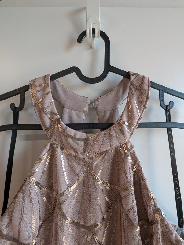 Sorella Vita Beaded Maxi Bridesmaid Dress UK 14 BNWT Blush Pink Occasion