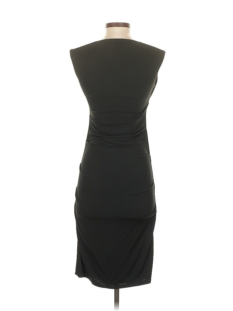 Nicole Miller Collection Black Ruched Bodycon Cocktail Dress Size S Excellent
