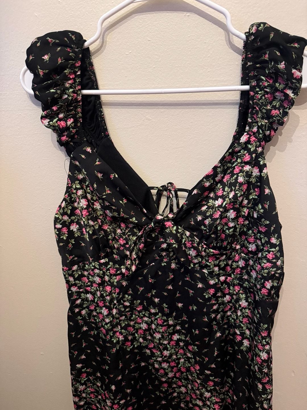 Francesca’s Asymmetrical Floral Mini Dress