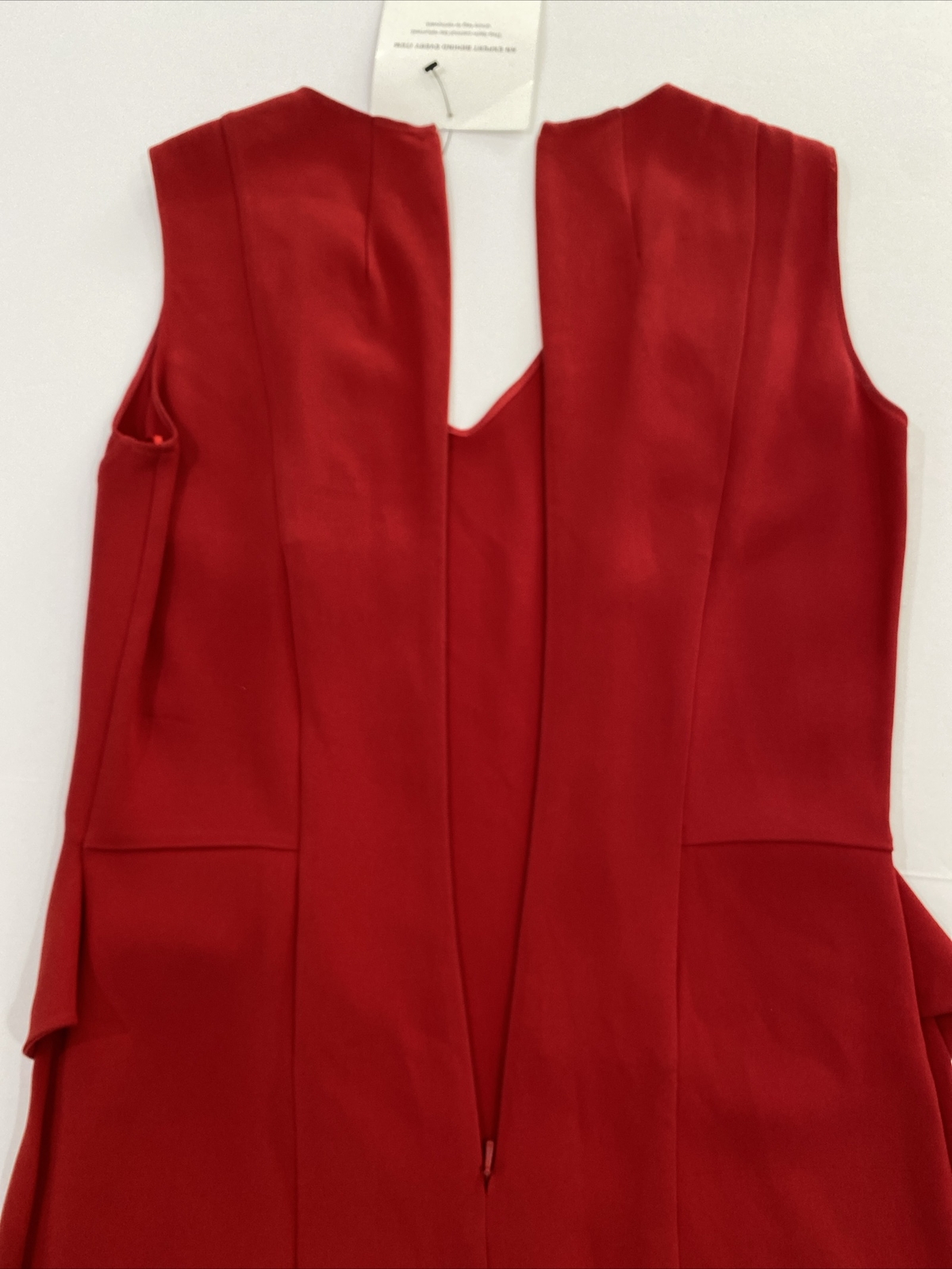 RealReal Ermanno Scervino Women’s V-Neck Red Peplum Dress M IT 42/44 US 6/8