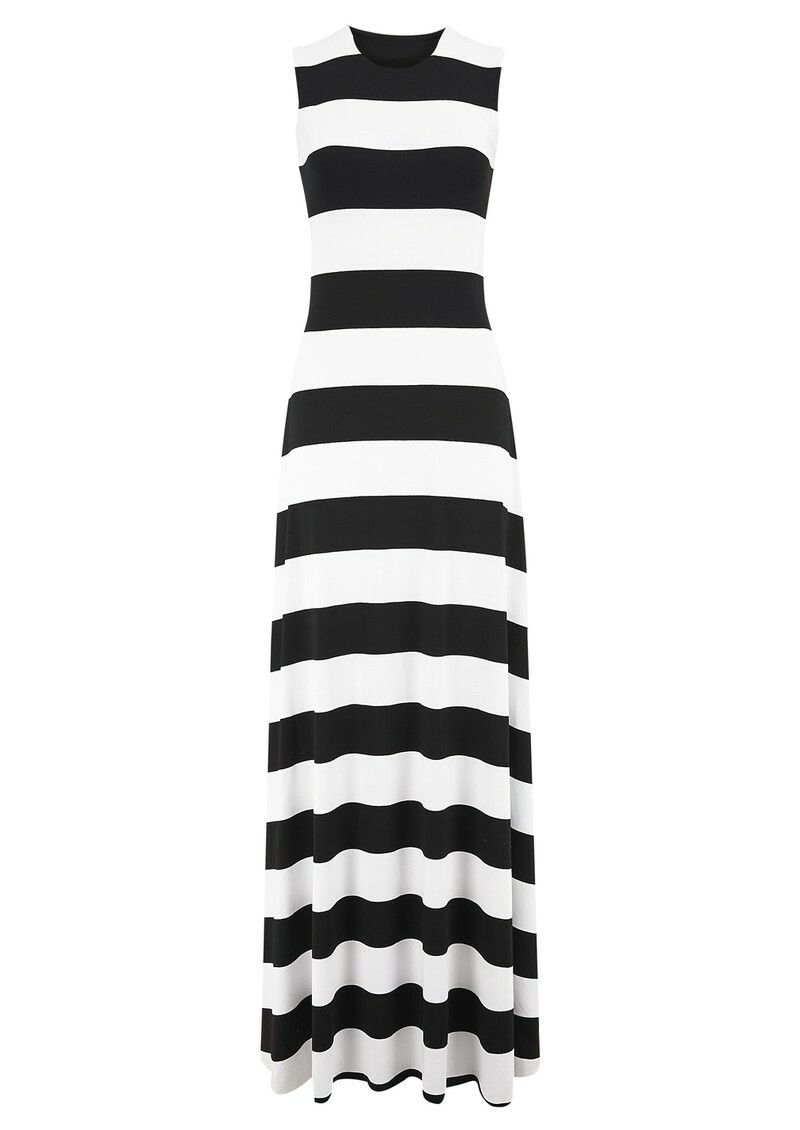 Nadia Tarr Two Sided Stripe Gown – Black & White Size M rrp £325 CR009 HH 12