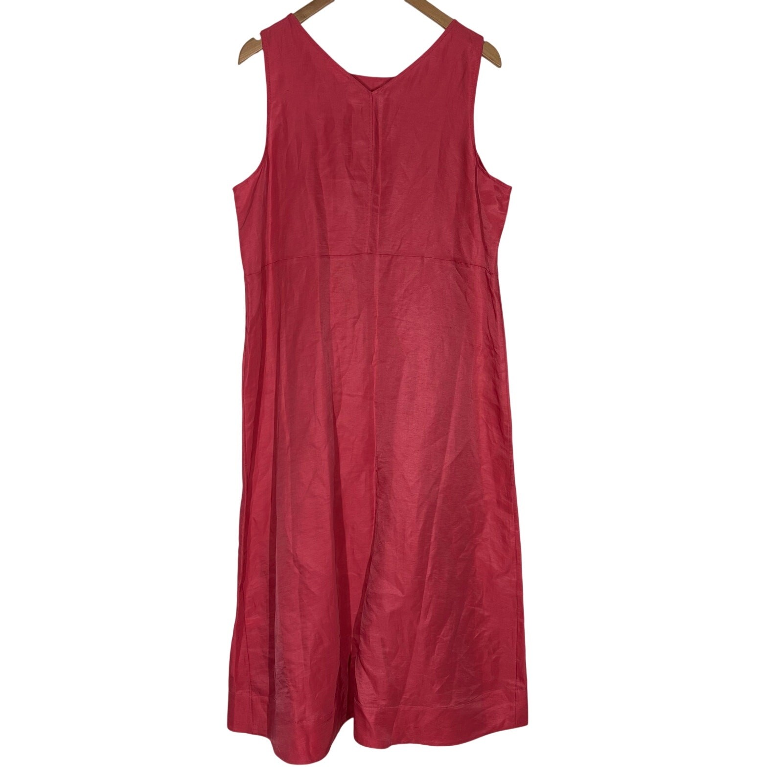 J Jill Sleevless Linen Blend Tank Midi Dress Women’s Size Large Wedding Party