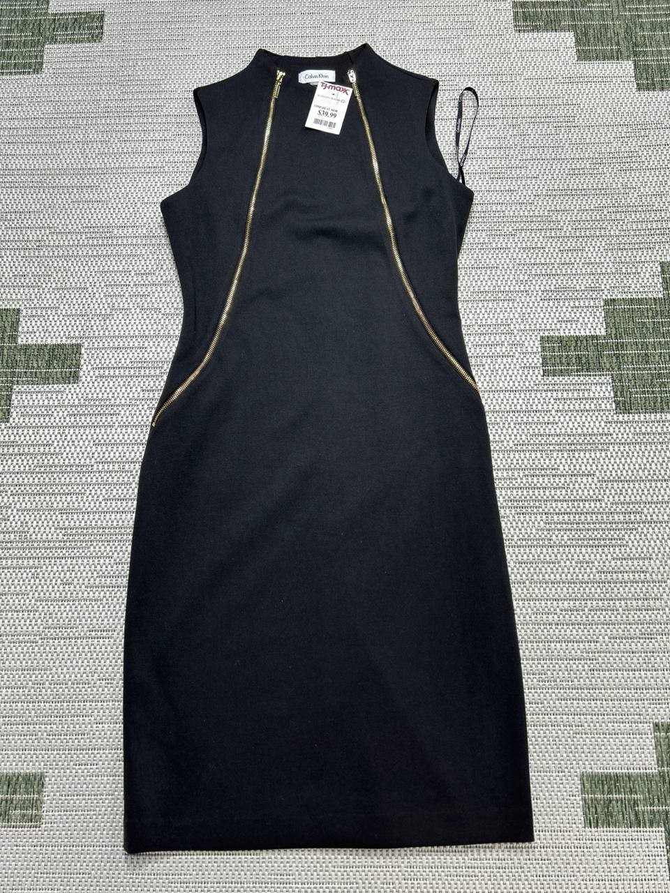 Calvin Klein Dress Womens 4 Black Bodycon New