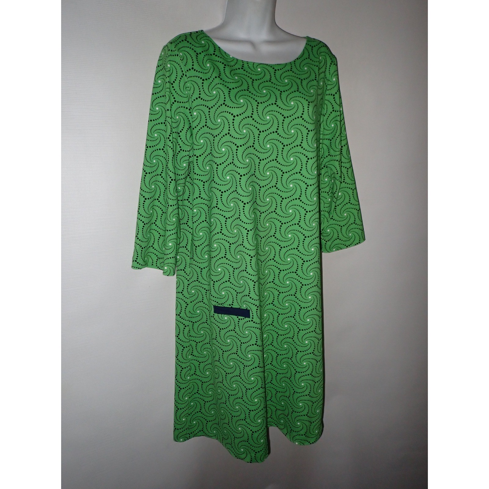MELLY M Boatneck Cayman Shift Dress Green Blue Career Office Women’s M