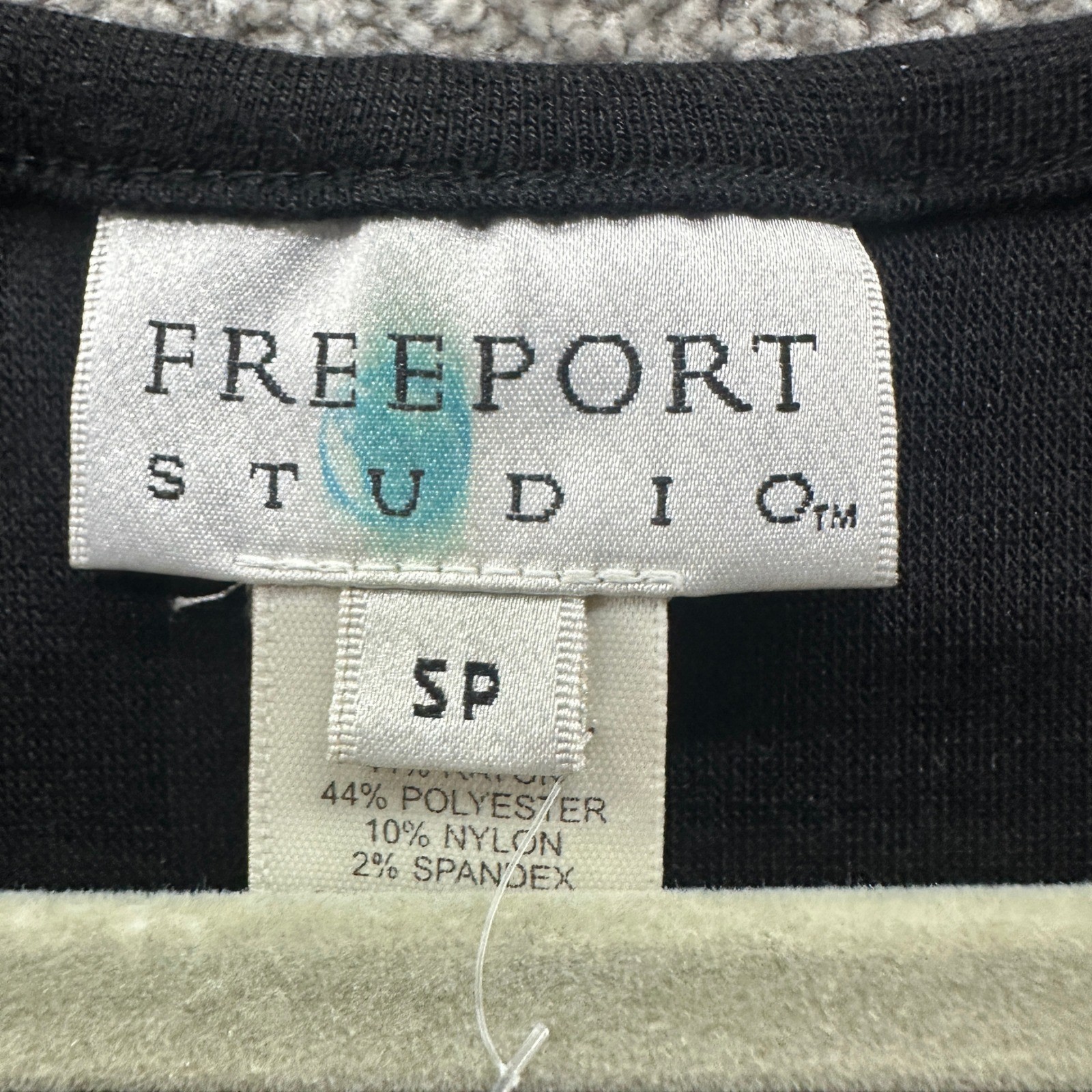 Freeport Studio Midi Dress Small Petite Black Ponte Sleeveless V Neck Pockets