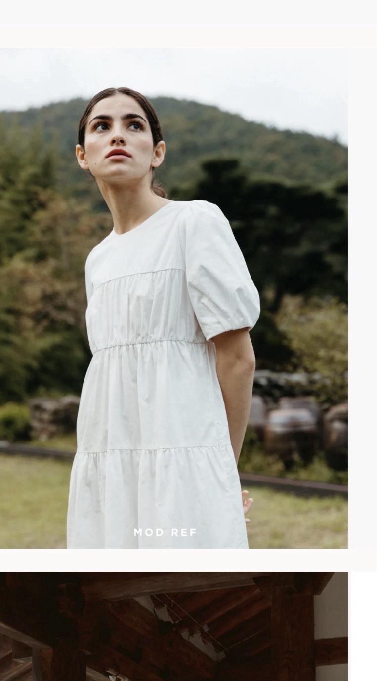 NWT Mod Ref Long Dress Women’s Sz L White Solid Cotton Short Sleeves Round Neck