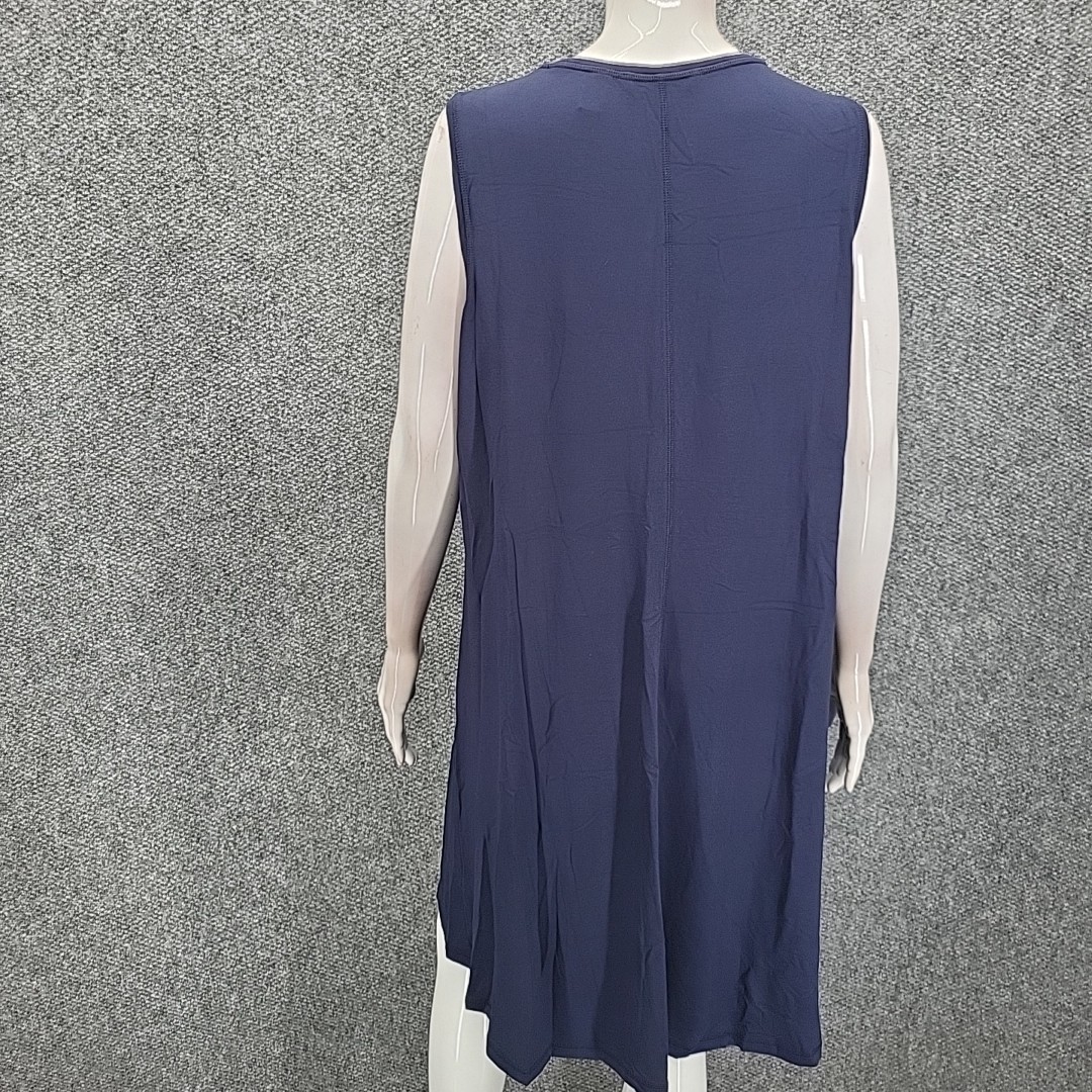 Isaac Mizrahi Live Womens Everyday Sleeveless Tank Dress Petite X-Large Sz Navy
