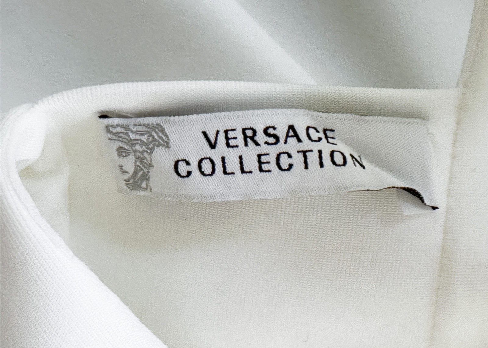 VERSACE COLLECTION White Cutout Runway Medusa Mini Dress Size 40 Italy