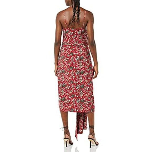 Making the Cut S3 Ep5 Floral Sash Wrapped Midi Dress Jeanette Inspired XL, NWT