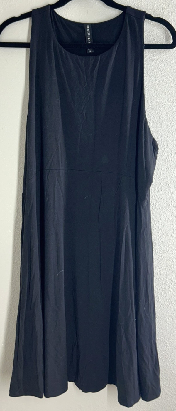 Athleta Women’s Everyday Maxi A-line Tank Sleeveless Black Summer Dress Size 1X