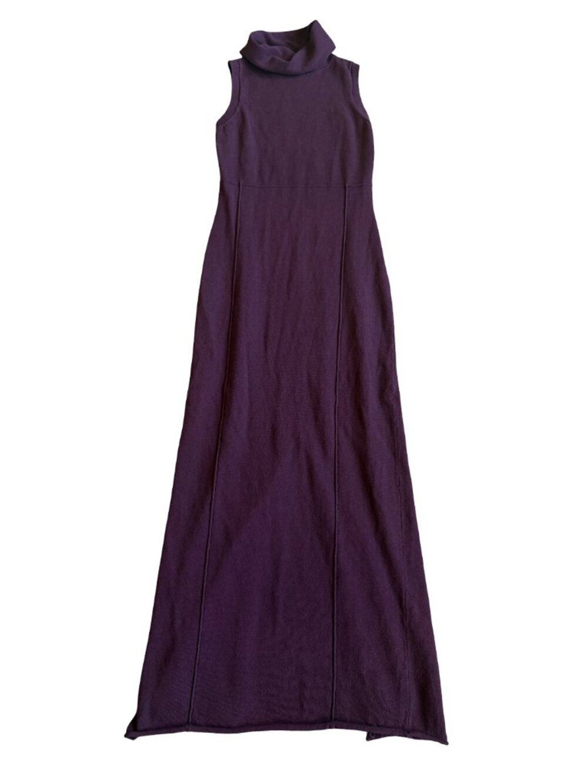 The Normal Brand Eloise Column Dress Port Wine Maxi Turtleneck Stretch Sz Small